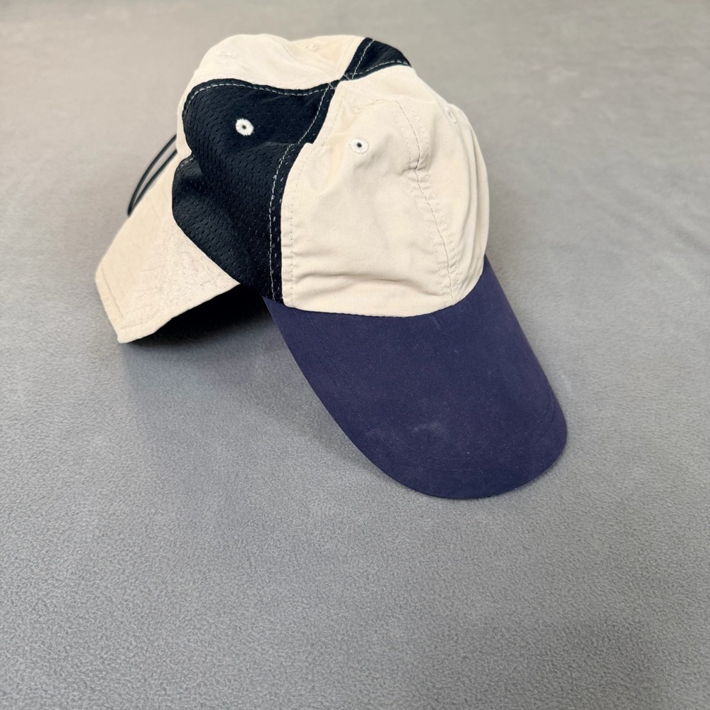 Shade Shack Just Hook ‘Em - Sun/Fishing Hat- Neck Flap/Adjustable-Beige/Navy